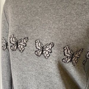 Grey Butterfly Sweater